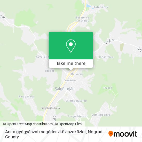 Anita gyógyászati segédeszköz szaküzlet map