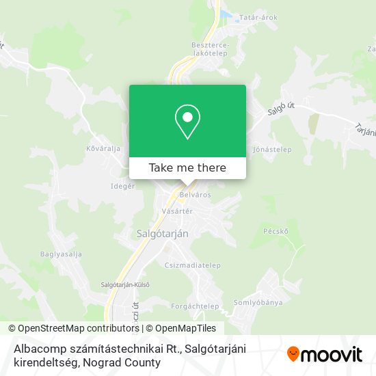 Albacomp számítástechnikai Rt., Salgótarjáni kirendeltség map