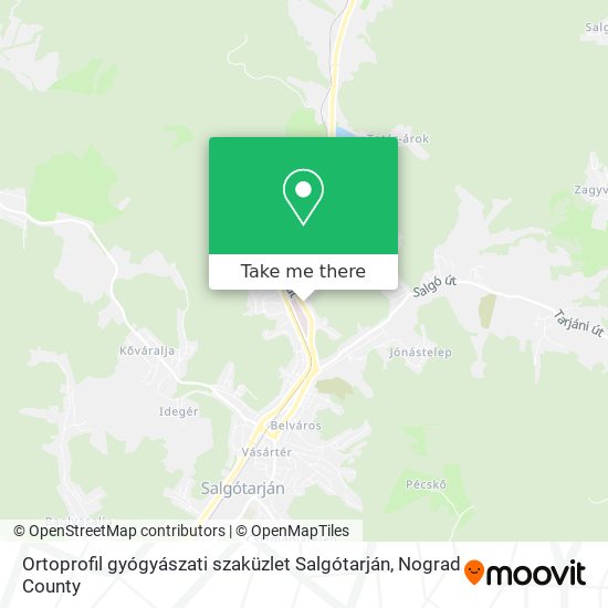 Ortoprofil gyógyászati szaküzlet Salgótarján map