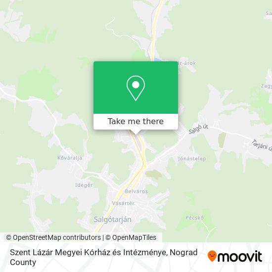 Szent Lázár Megyei Kórház és Intézménye map