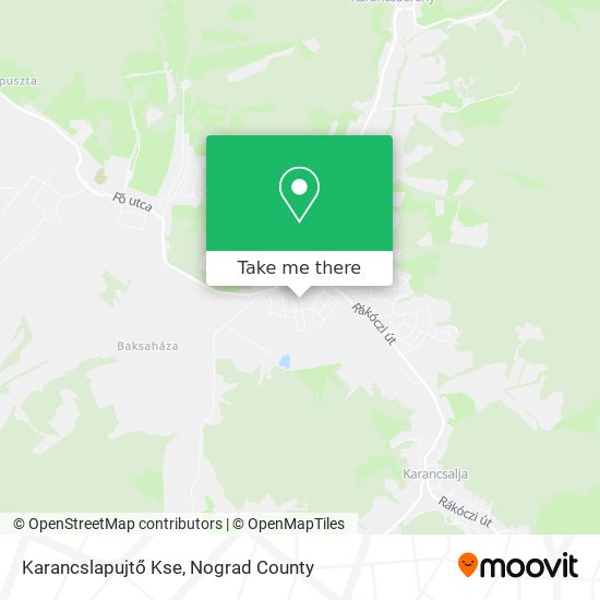 Karancslapujtő Kse map