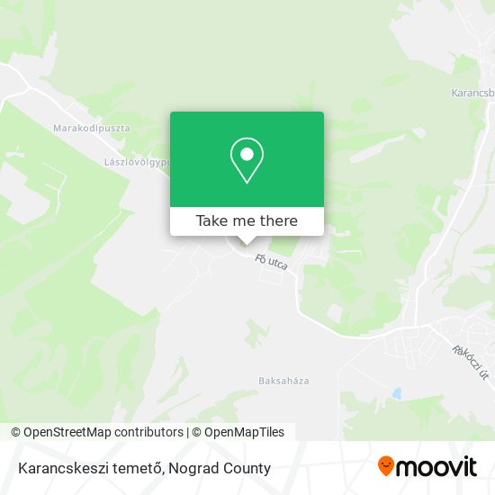 Karancskeszi temető map