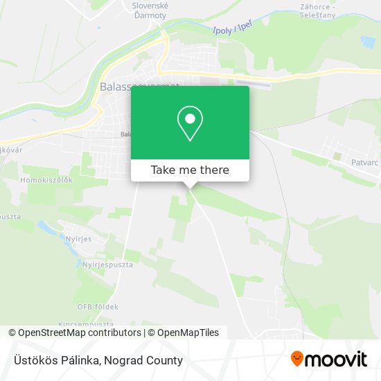 Üstökös Pálinka map