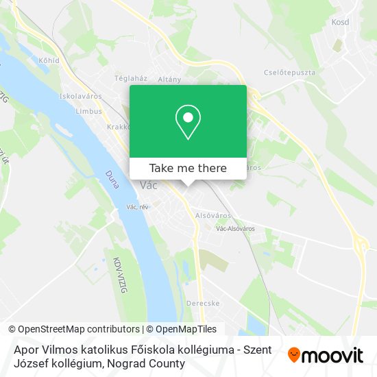 Apor Vilmos katolikus Főiskola kollégiuma - Szent József kollégium map