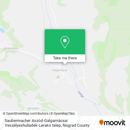 Saubermacher Aszód-Galgamácsai Veszélyeshulladék-Lerakó telep map