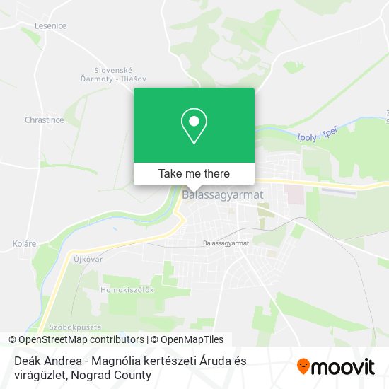 Deák Andrea - Magnólia kertészeti Áruda és virágüzlet map