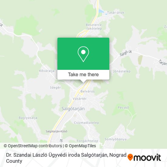 Dr. Szandai László Ügyvédi iroda Salgótarján map
