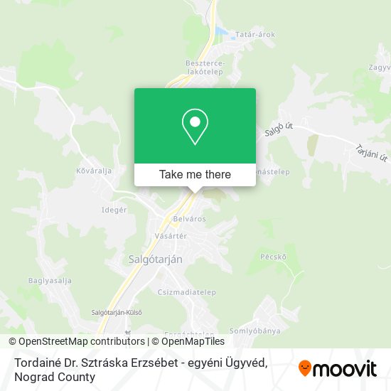 Tordainé Dr. Sztráska Erzsébet - egyéni Ügyvéd map