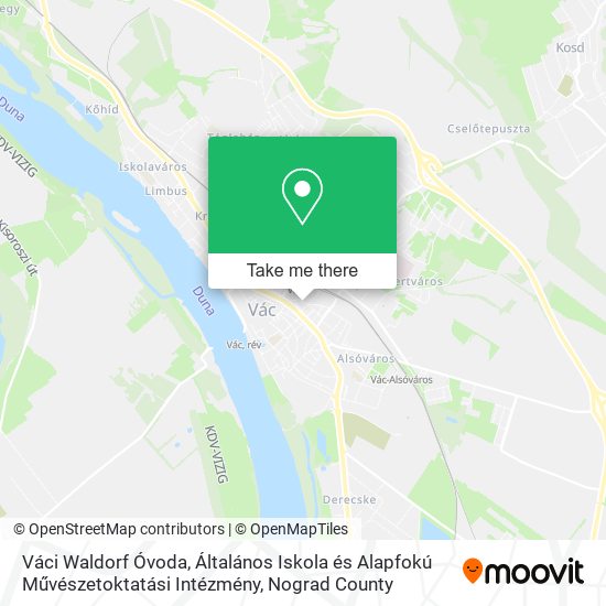 Váci Waldorf Óvoda, Általános Iskola és Alapfokú Művészetoktatási Intézmény map