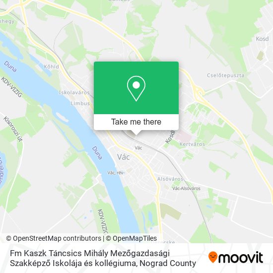 Fm Kaszk Táncsics Mihály Mezőgazdasági Szakképző Iskolája és kollégiuma map