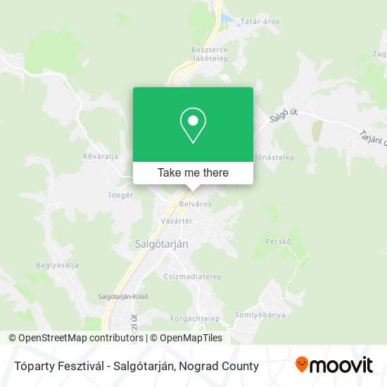 Tóparty Fesztivál - Salgótarján map