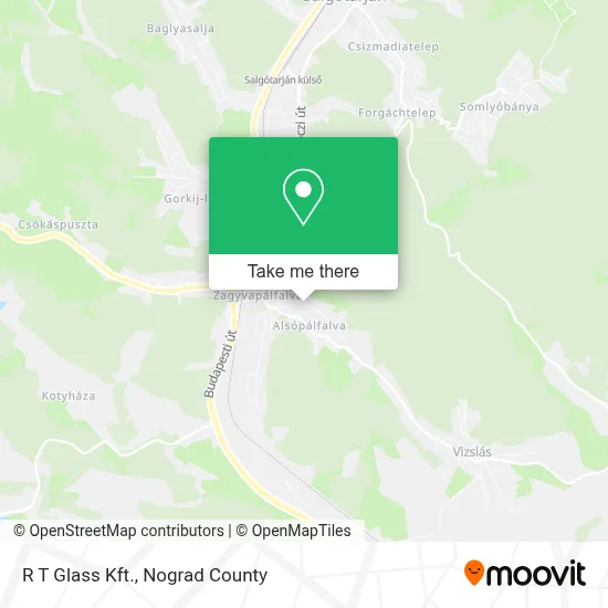 R T Glass Kft. map