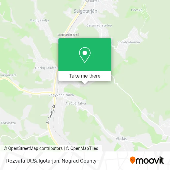 Rozsafa Ut,Salgotarjan map