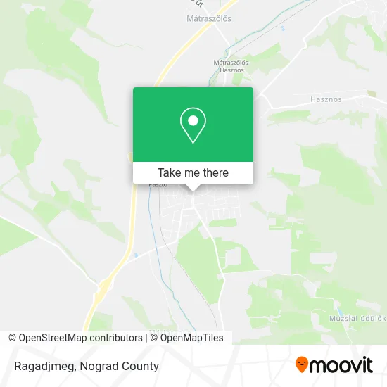 Ragadjmeg map