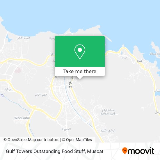 Gulf Towers Outstanding Food Stuff map