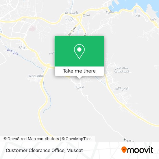 Customer Clearance Office map