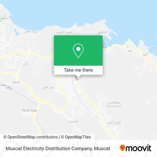 Muscat Electricity Distribution Company map