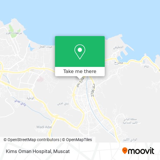 Kims Oman Hospital map