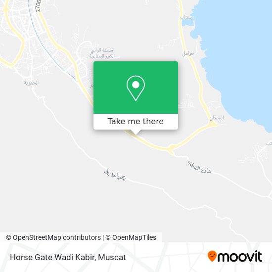 Horse Gate Wadi Kabir map