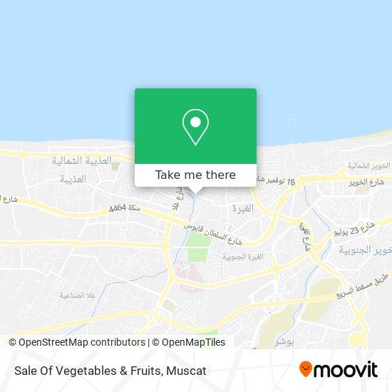 Sale Of Vegetables & Fruits map