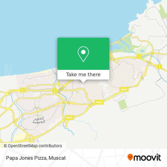 Papa Jones Pizza map