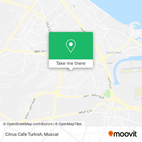 Citrus Cafe Turkish map