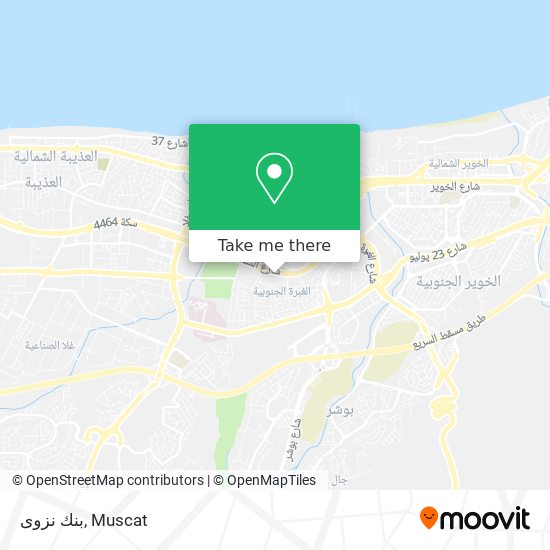 بنك نزوى map