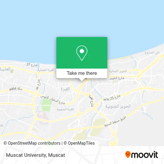 جامعة مسقط map