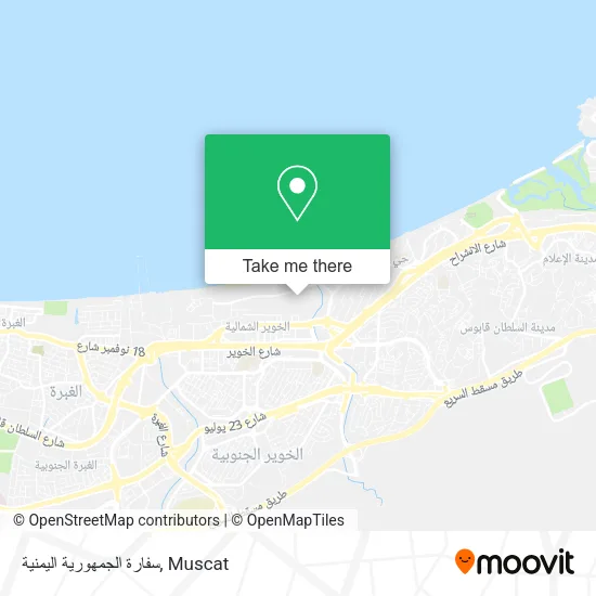 سفارة الجمهورية اليمنية map