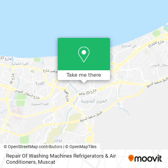 Repair Of Washing Machines Refrigerators & Air Conditioners map