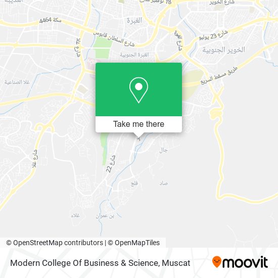 Modern College Of Business & Science map