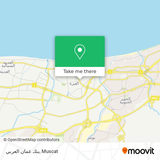 بنك عمان العربي map