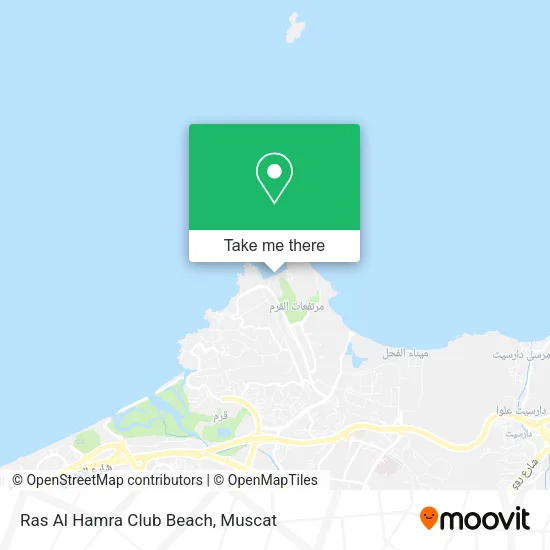 Ras Al Hamra Club Beach map