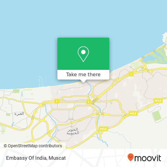 Embassy Of India map