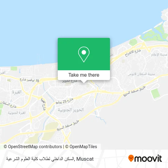 السكن الداخلي لطلاب كلية العلوم الشرعية map