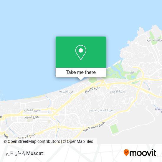 شاطئ القرم map