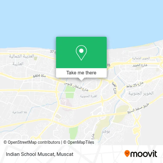 Indian School Muscat map