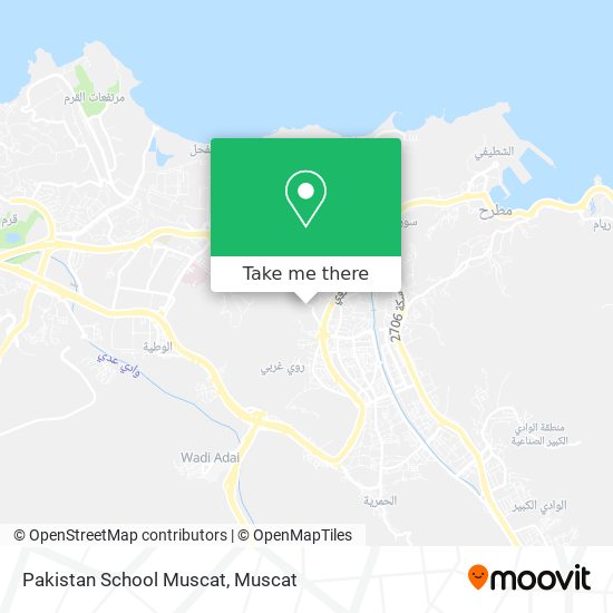 Pakistan School Muscat map
