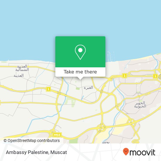 Ambassy Palestine map