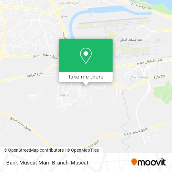 Bank Muscat Mam Branch map