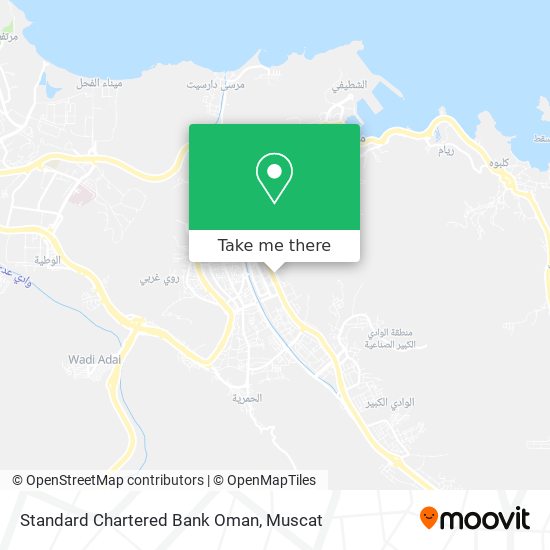 Standard Chartered Bank Oman map