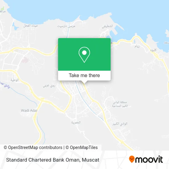 Standard Chartered Bank Oman map