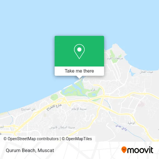 Qurum Beach map