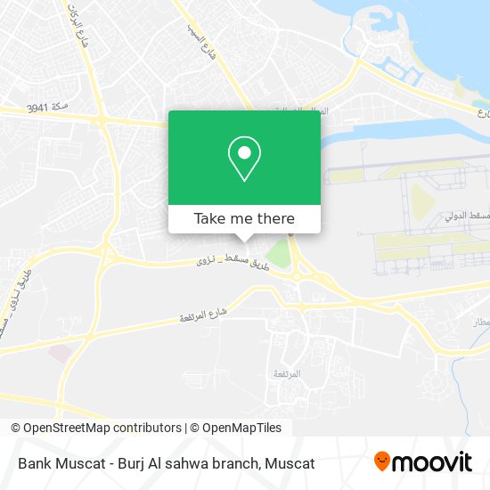 Bank Muscat - Burj Al sahwa branch map