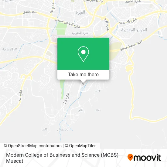 Modern College of Business and Science (MCBS) map
