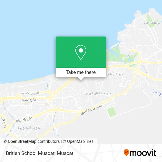 British School Muscat map