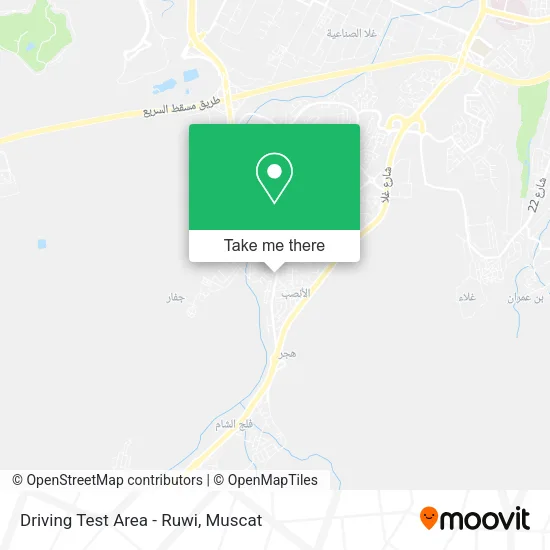 Driving Test Area - Ruwi map