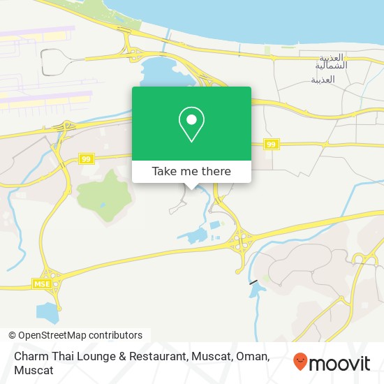Charm Thai Lounge & Restaurant, Muscat, Oman map