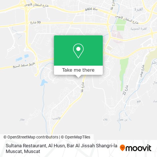 Sultana Restaurant, Al Husn, Bar Al Jissah Shangri-la Muscat map