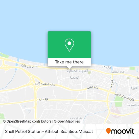 Shell Petrol Station - Athibah Sea Side map